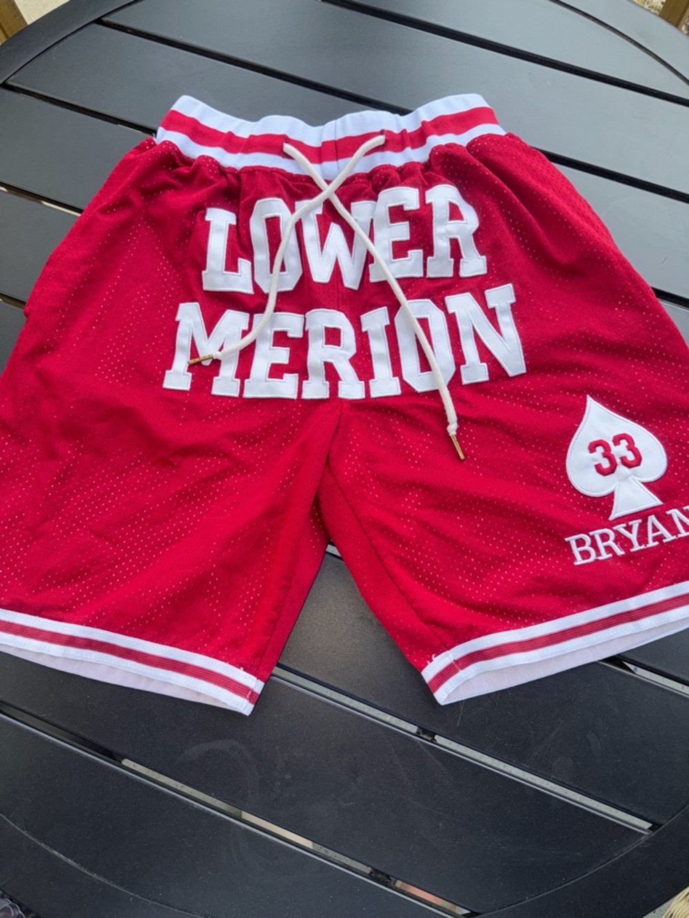 Kobe Bryant # 33 Lower Merion High School throwback basketball shorts